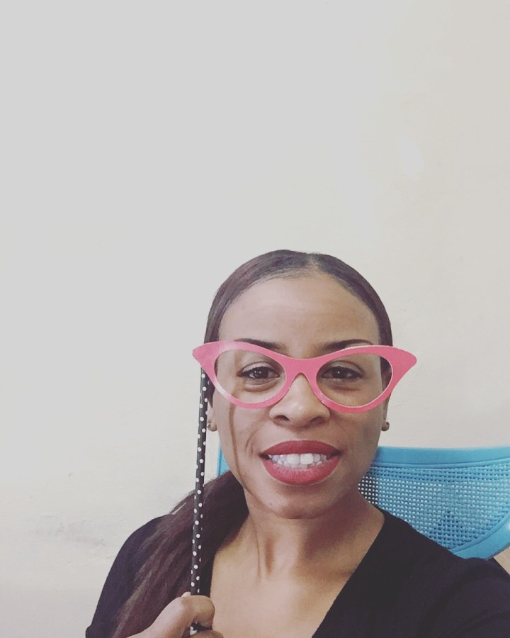 Owner of Blue Labels Boutique, Kristie Glenn, red lipstick selfie