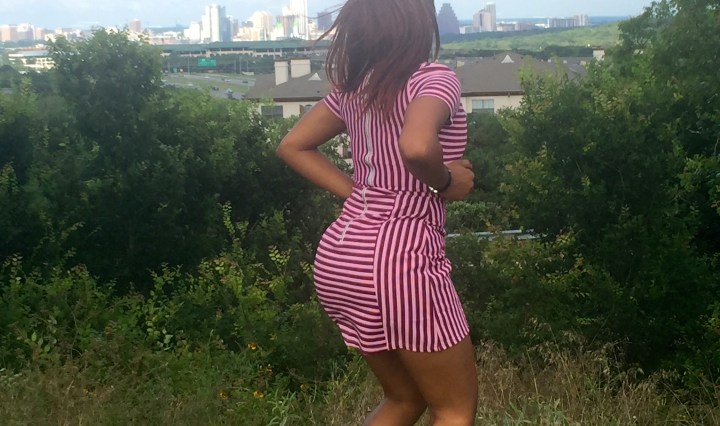 striped mini dress blue labels boutique