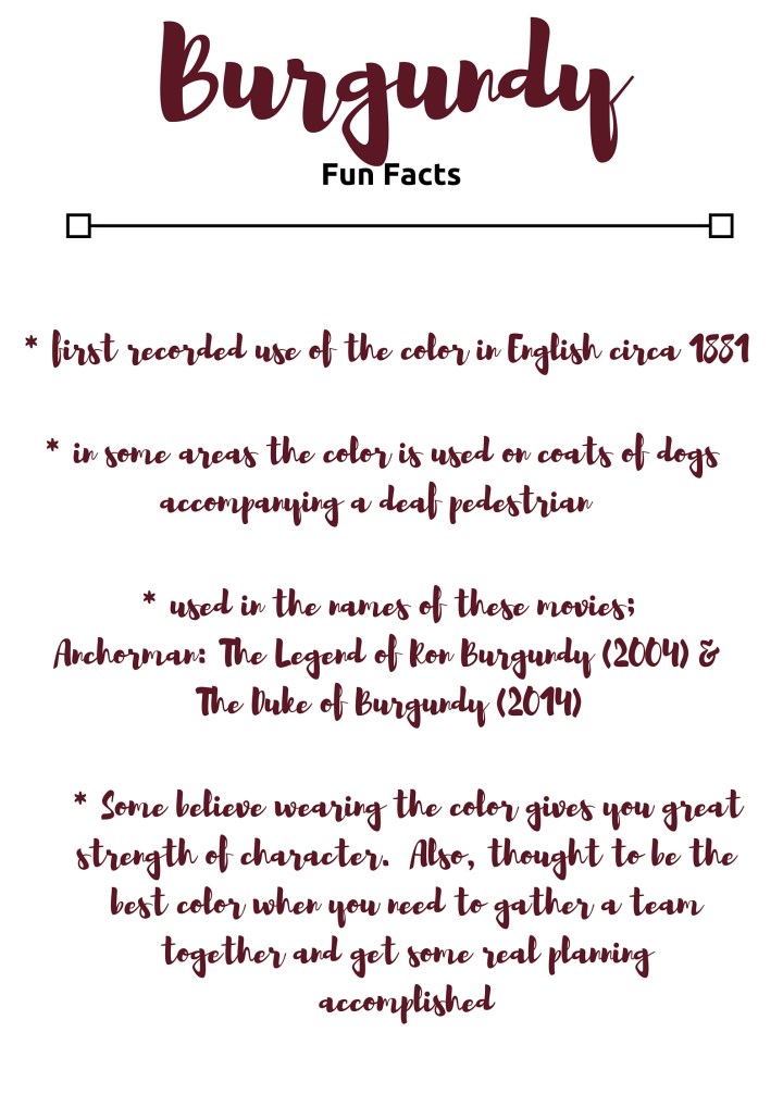 fun facts about the color burgundy