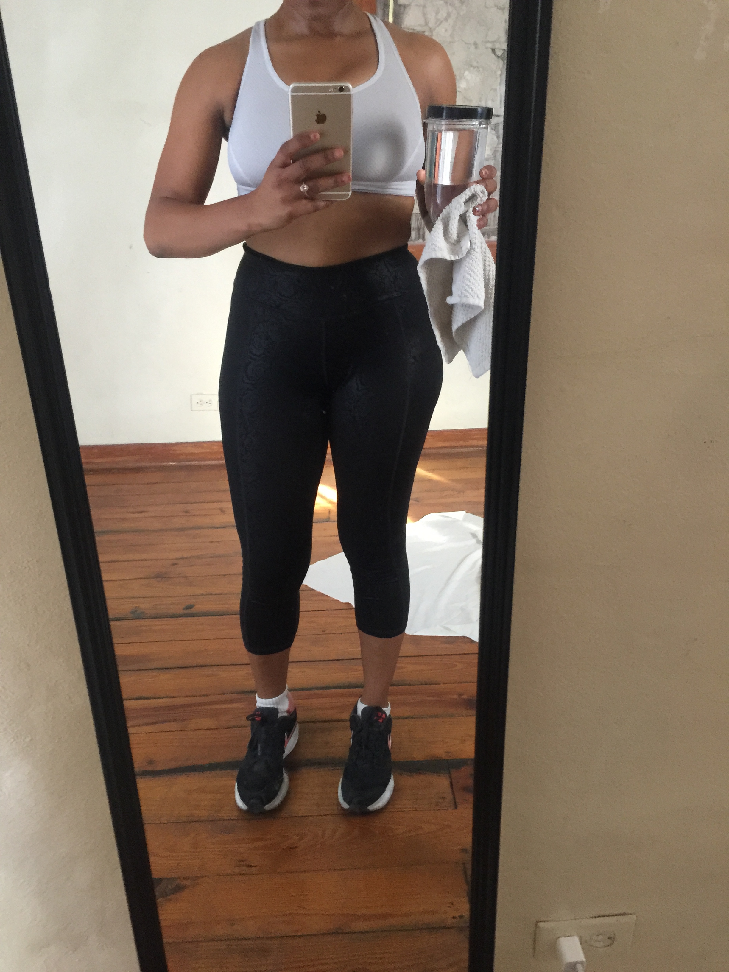 selfie sweating in the mirror 