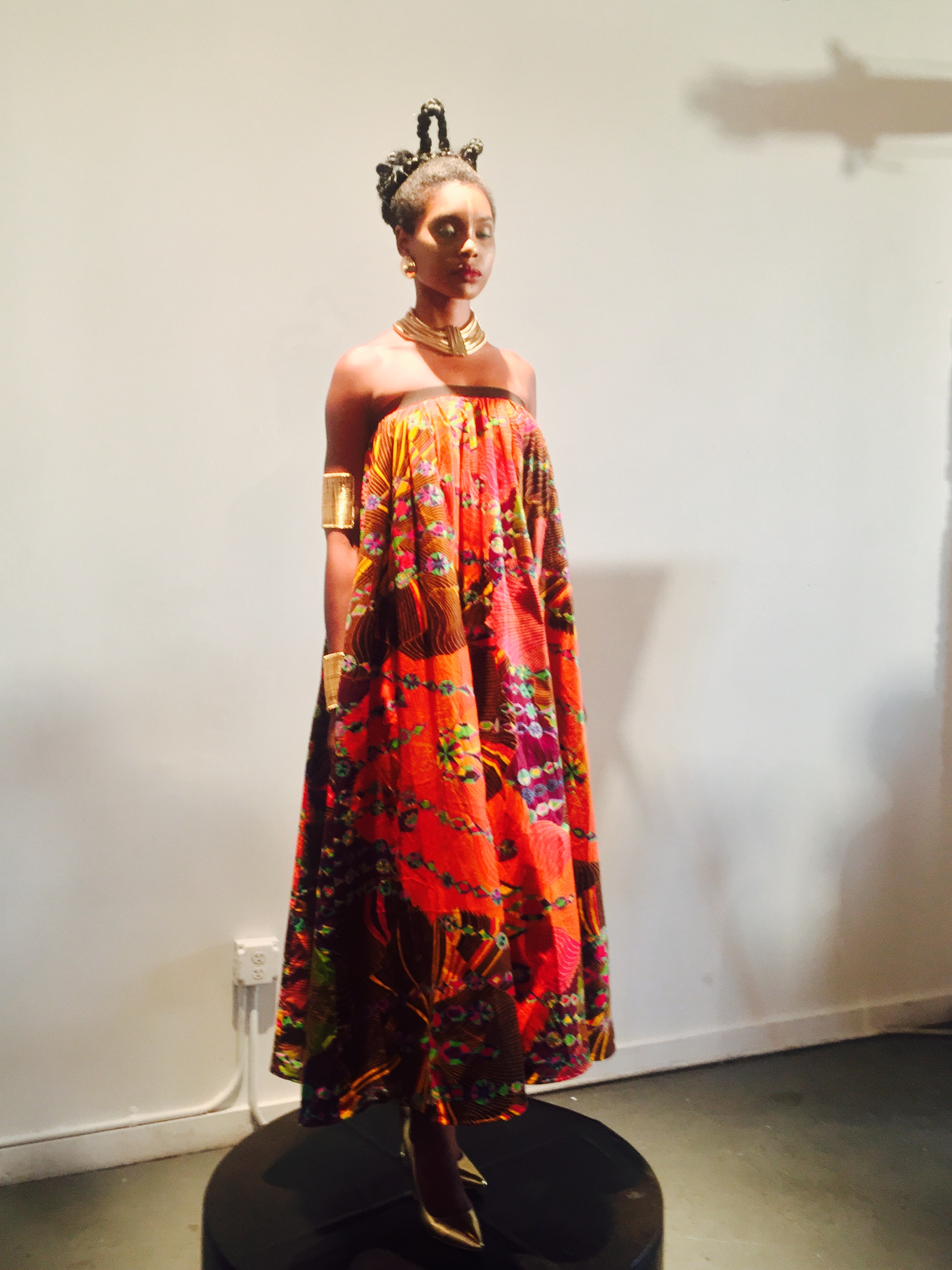 model wearing african attire at Irun Kiko: The Art Of Hair