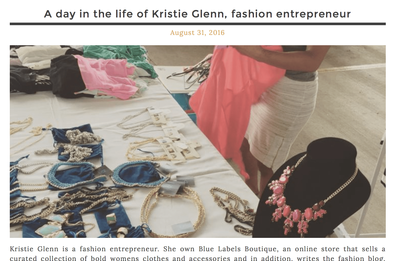 pic of Kristie Glenn as vending event