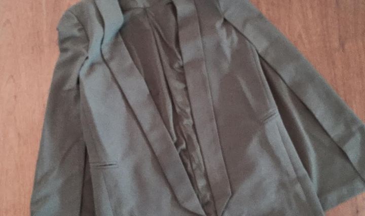 olive green cape blazer