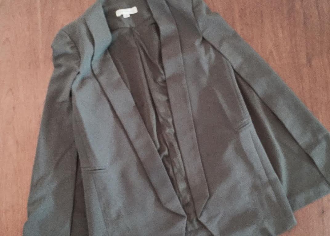 olive green cape blazer