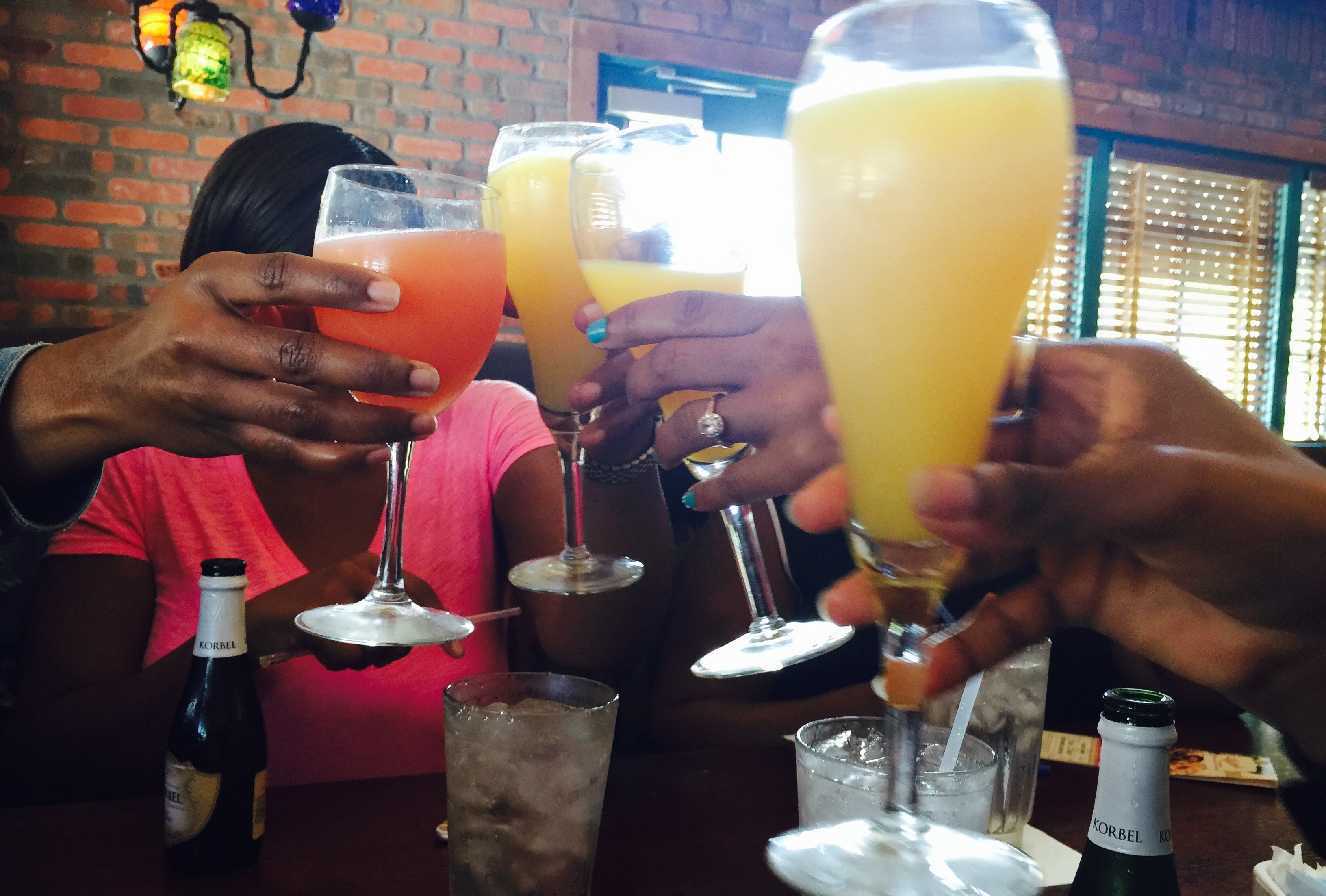 mimosas at brunch