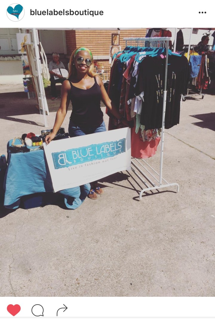 blue labels boutique at houston mural vendor event