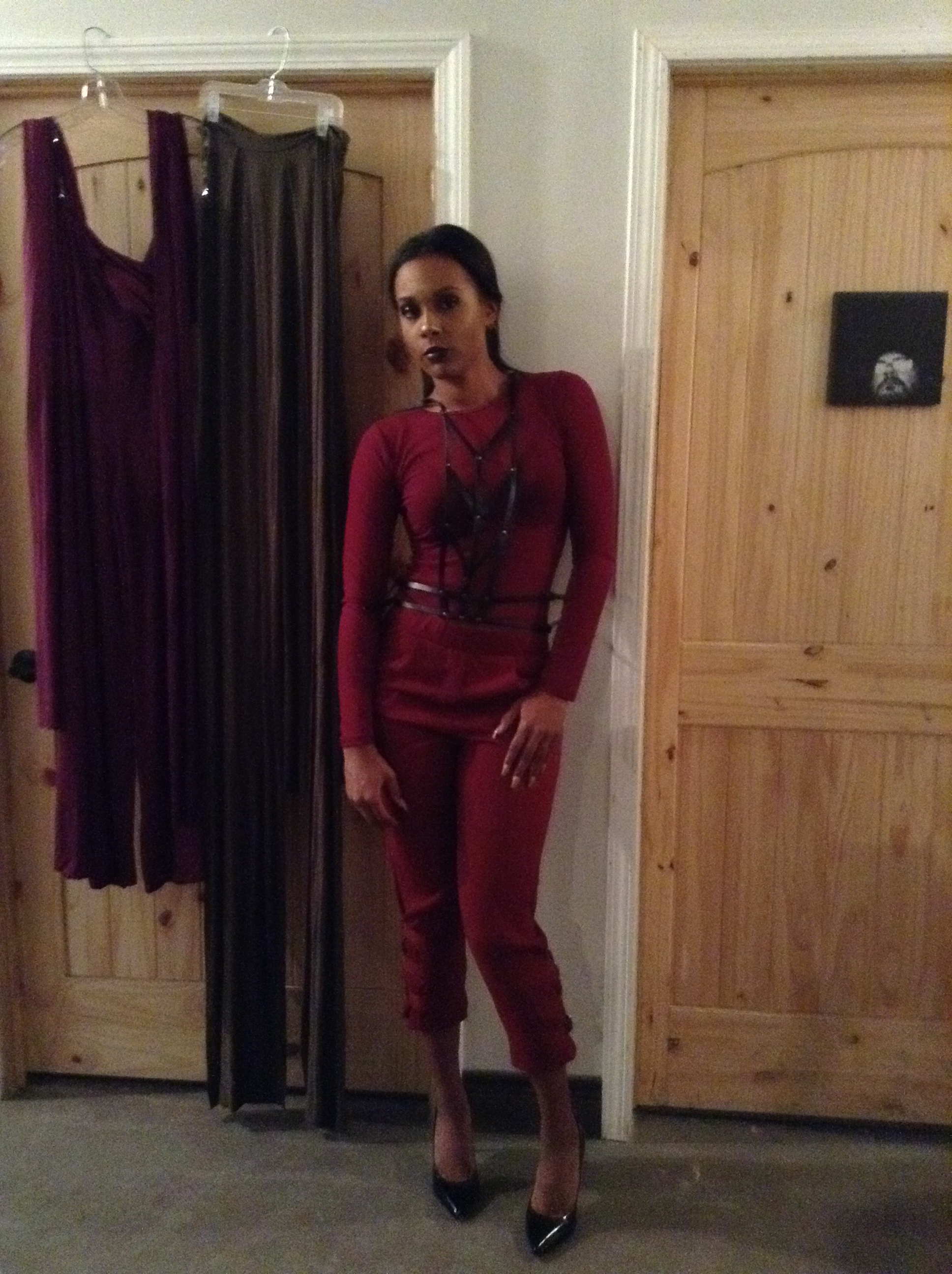 burgundy outfit blue labels boutique