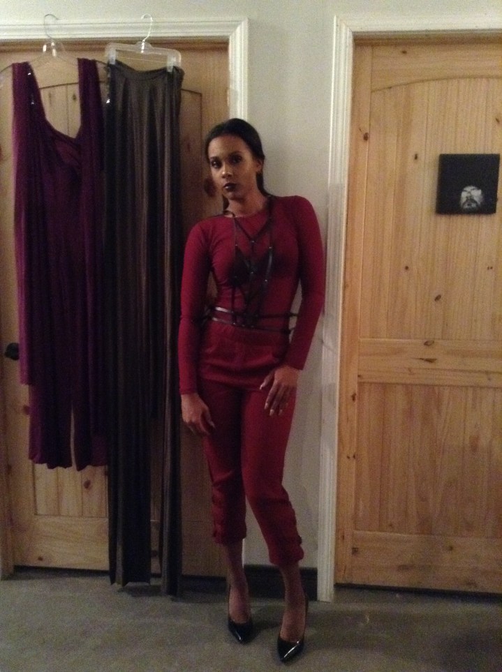 burgundy outfit blue labels boutique