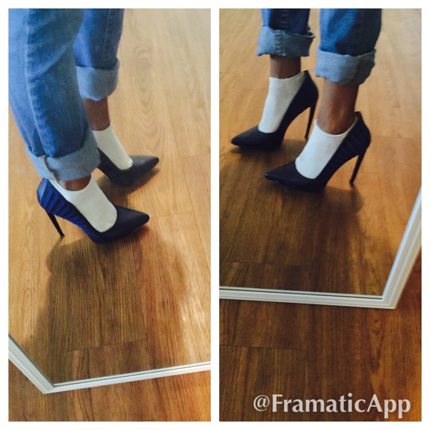 wearing white socks with pumps