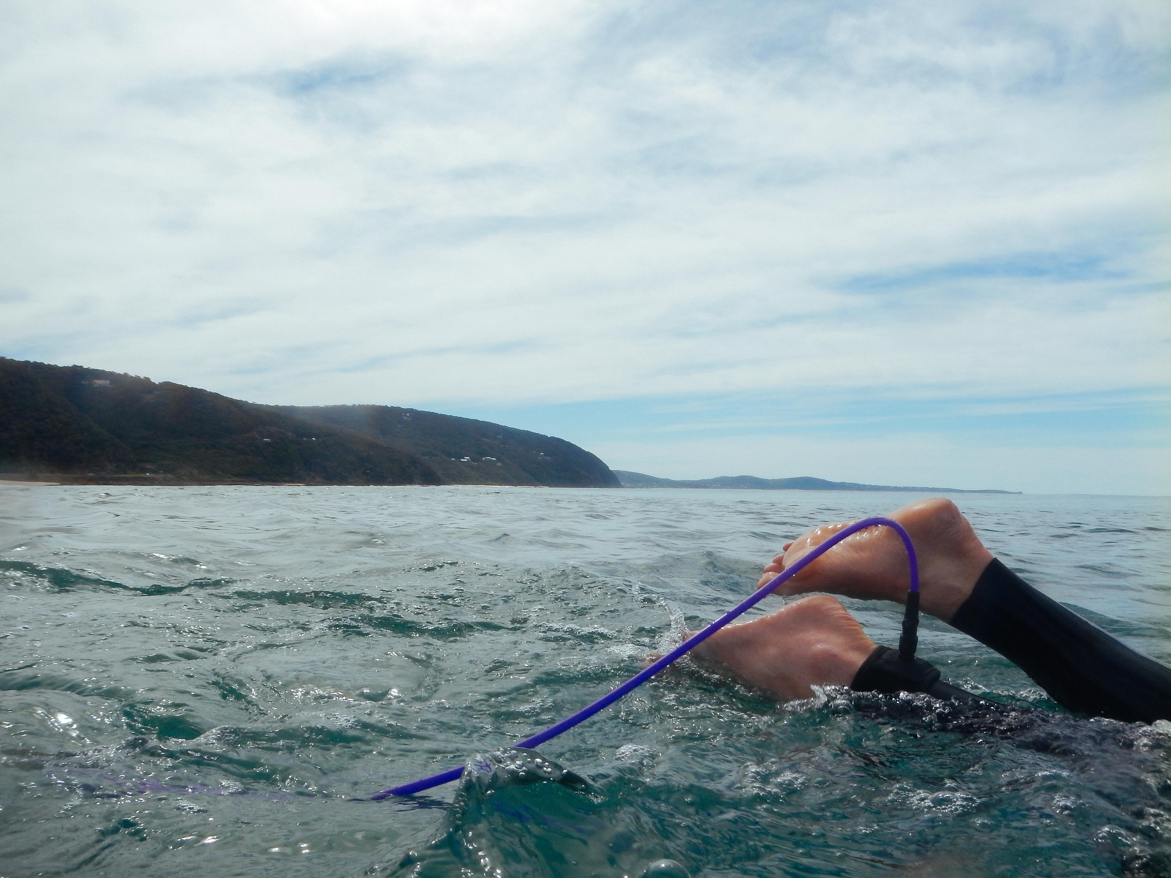 swimming in the ocan
