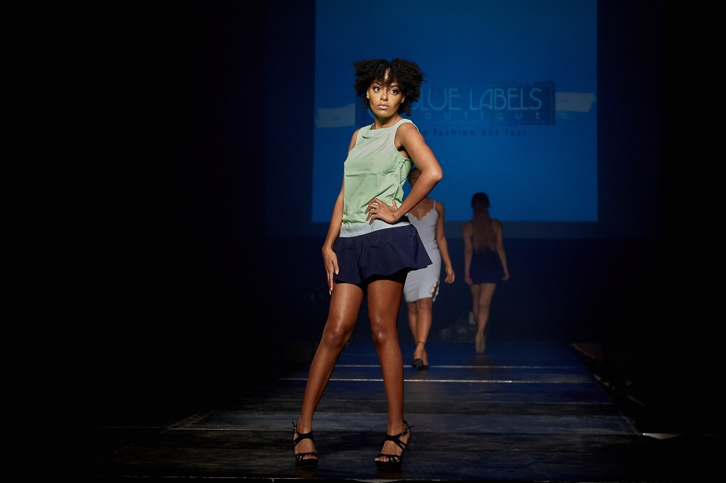 Green womens mini dress