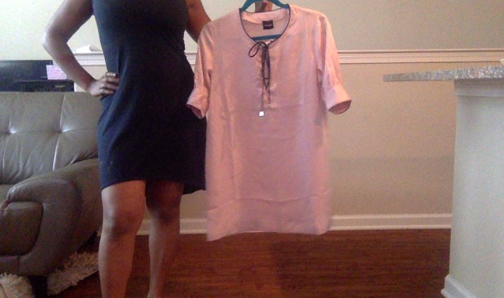 pink satin pj inspired shift dress