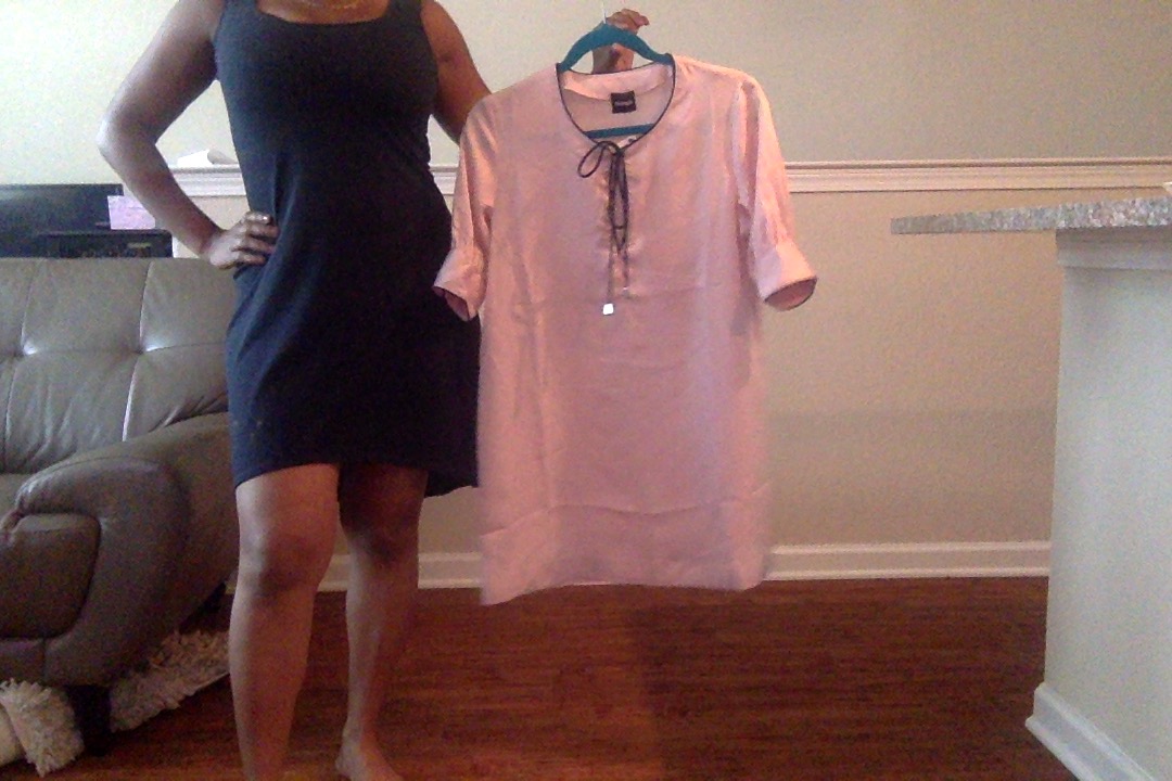 pink satin pj inspired shift dress