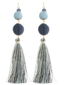 chordwrappedballtasselearringsbluelabelsboutiqueblue