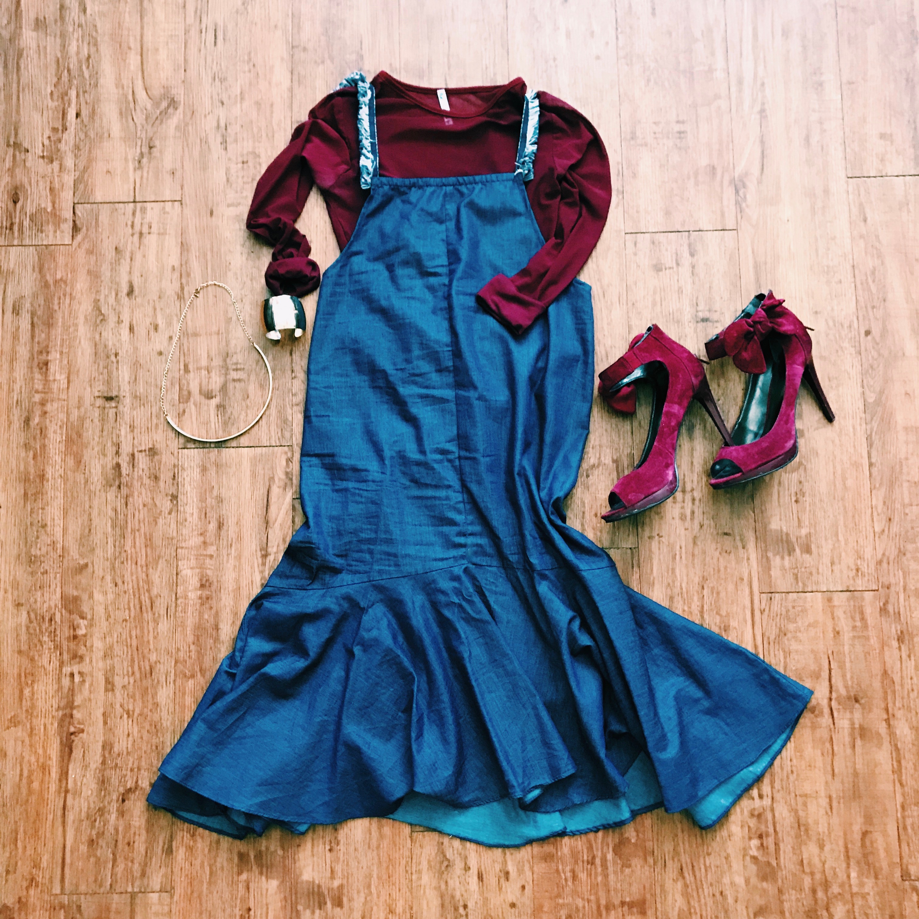 womens sheer top denim dress blue labels boutique