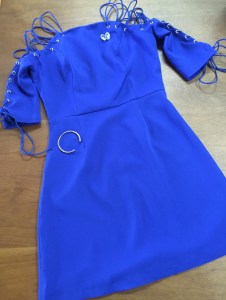 blue short sleeve womens dress blue labels boutique