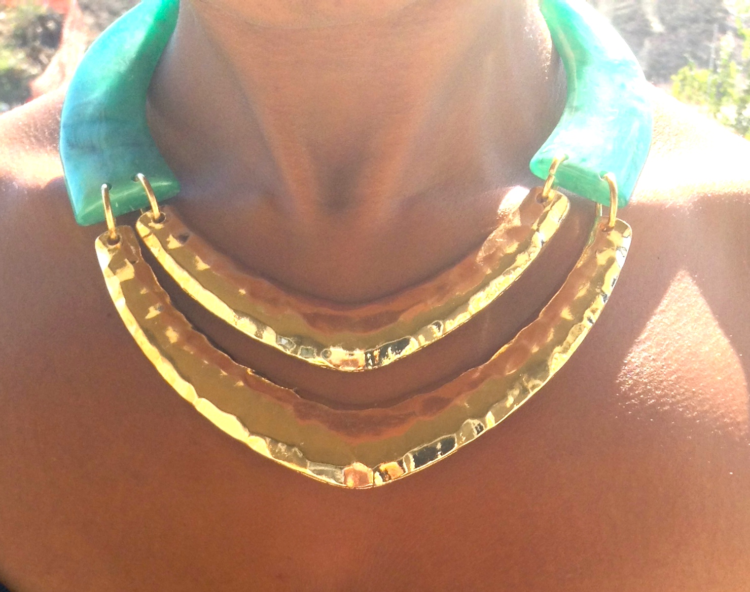 Simulated-Jade-Goldtone-Necklace