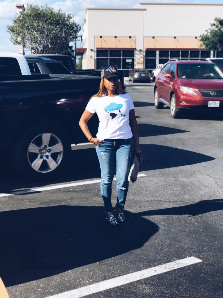 fearless woman tee blue labels boutique