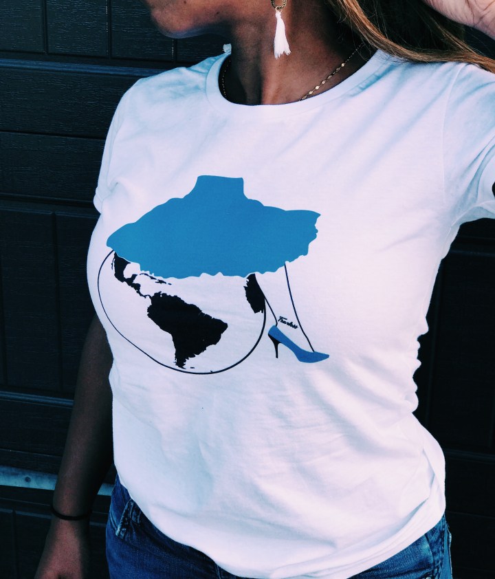 fearless woman tee at earrings photo