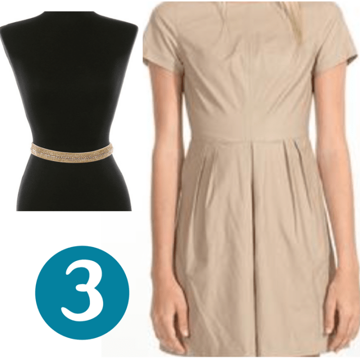 Leather dres, glam belt
