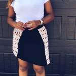 printed skirt with asymmetrical hem