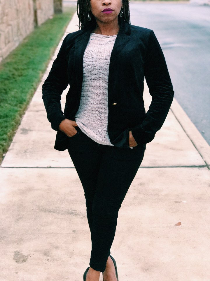 beige womens sweaterwithablazer.JPG