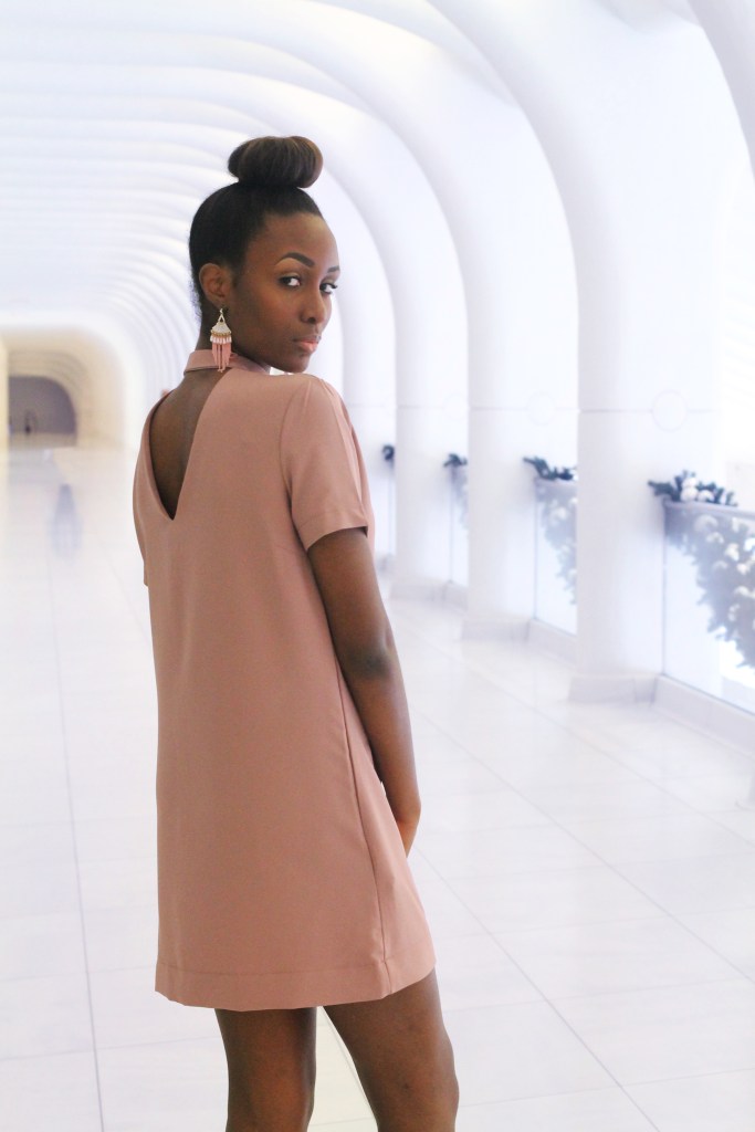 Image of pink keyhold shift
Dress