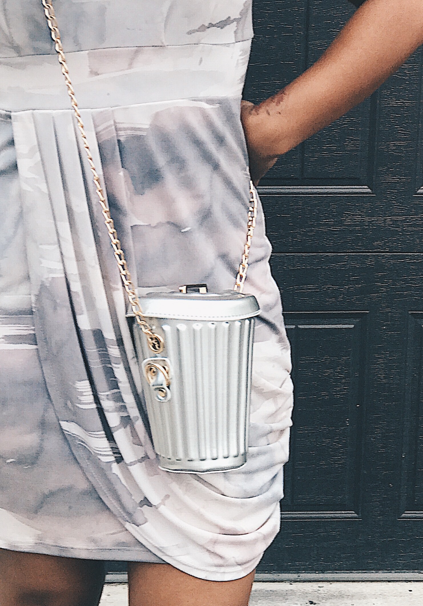 Trash Can Crossbody Bag Blue Labels Boutique