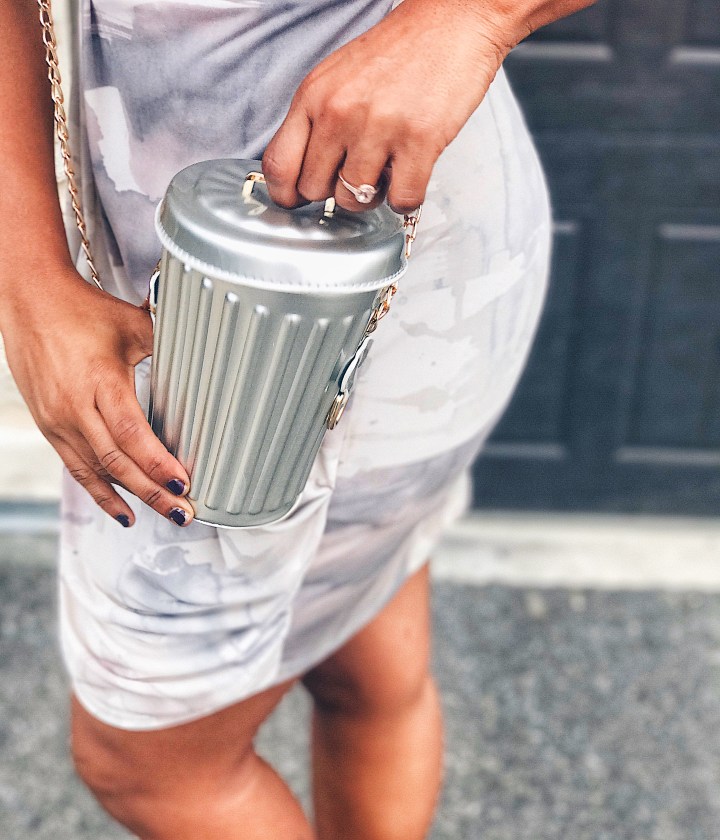 Trash Can Crossbody Bag Blue Labels Boutique