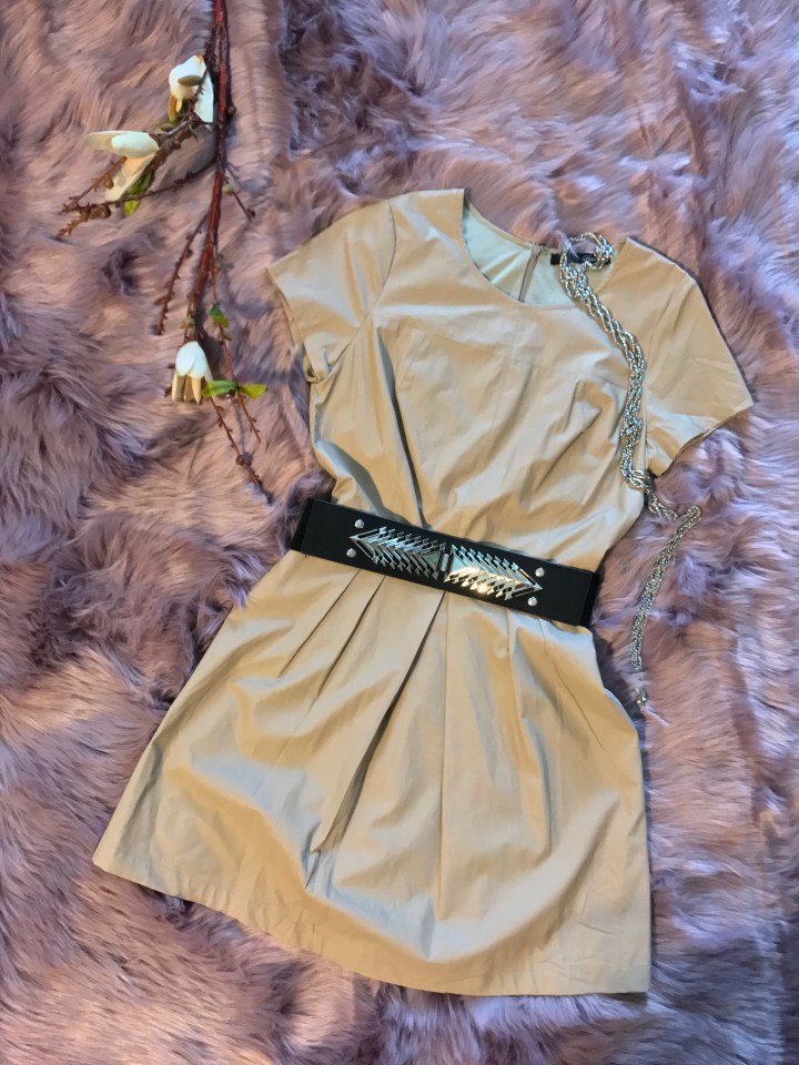 leatherdresswithshortsleeves