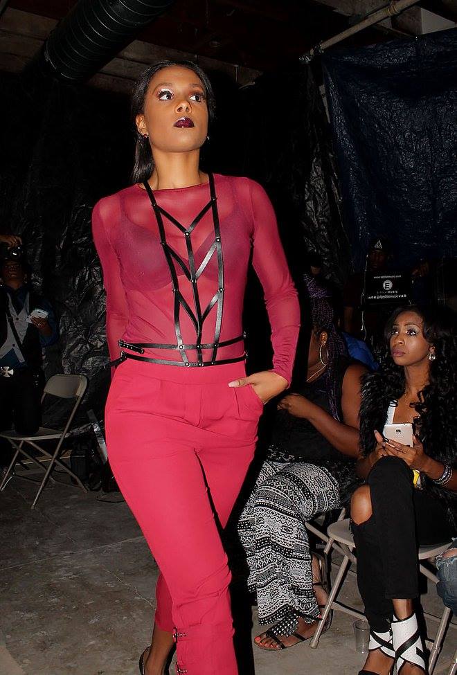 modelatstylishsaturdaysfashionshowinallburgundy