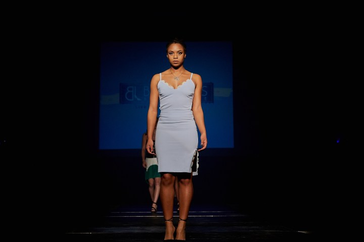 baby blue spaghetti strap dress 