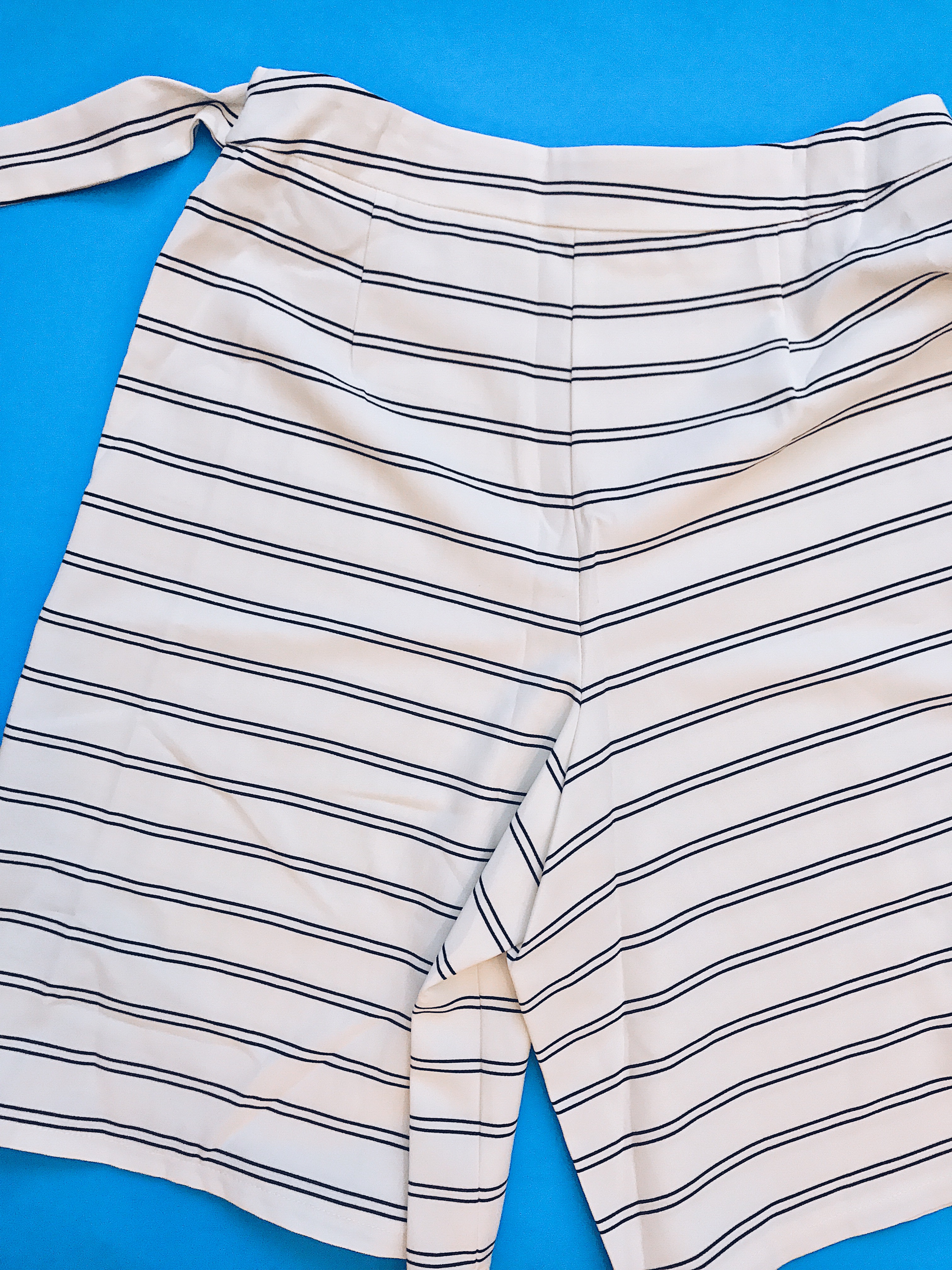 women ivory black stripe skort set blue labels boutique