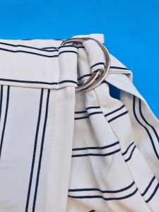 women ivory black stripe skort set blue labels boutique