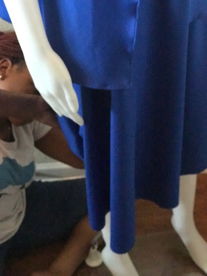 Dress designer blue skirt set blue Labels boutique