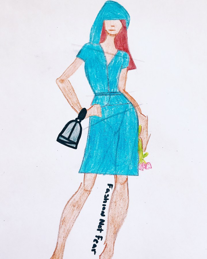 Blue hoodie top and skirt for women blue Labels Boutique