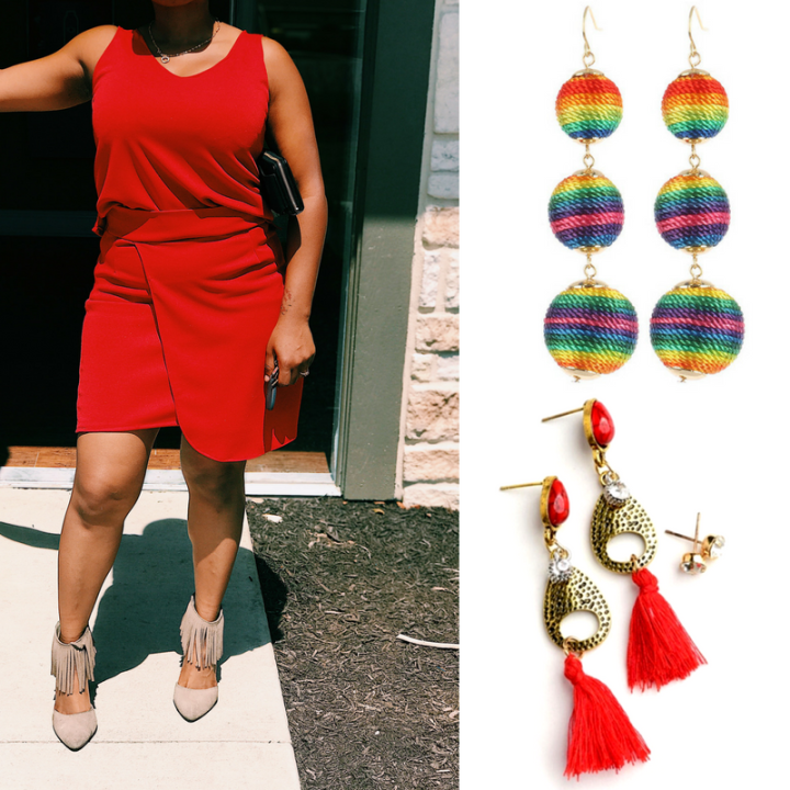 redwomenstopskirtsetwithmatchingearrings