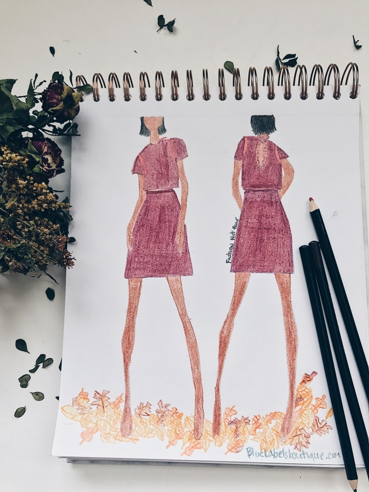 burgundyandredskirt sketch