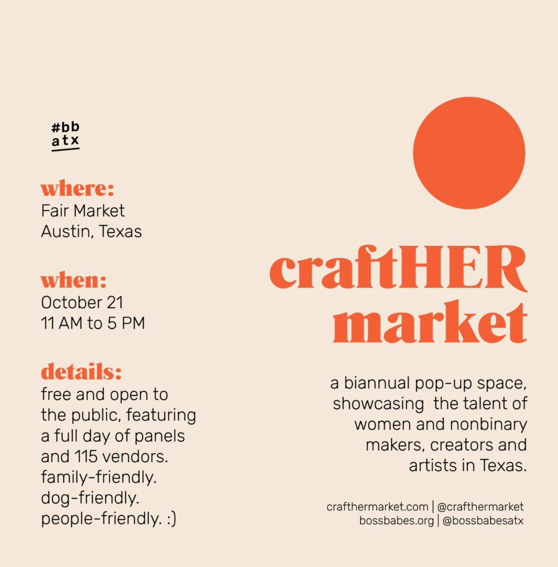 crafther pop up market - austin