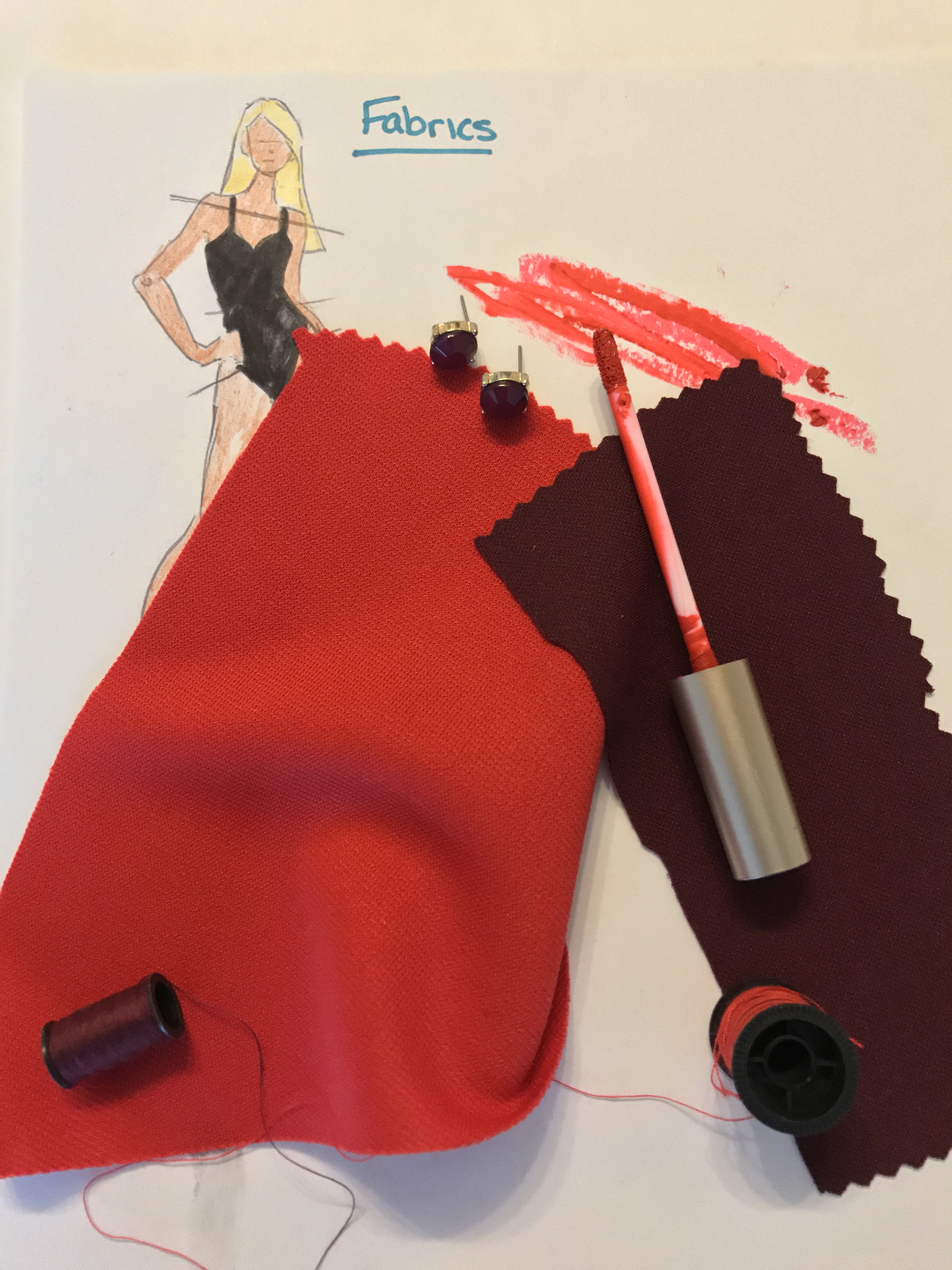 Red fabric burgundy fabric fashion inspiration