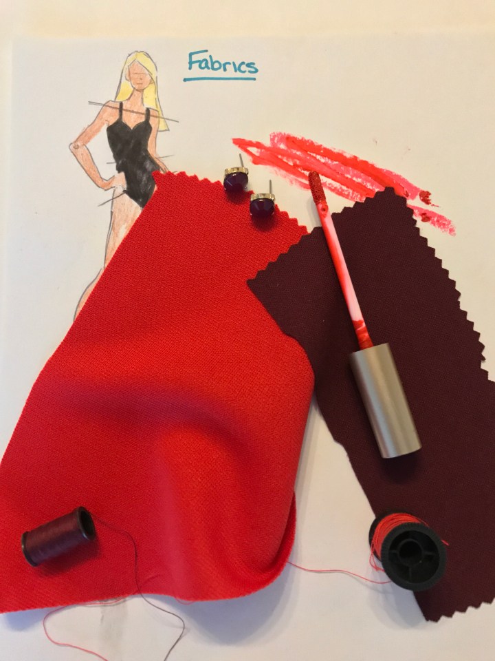 Red fabric burgundy fabric fashion inspiration