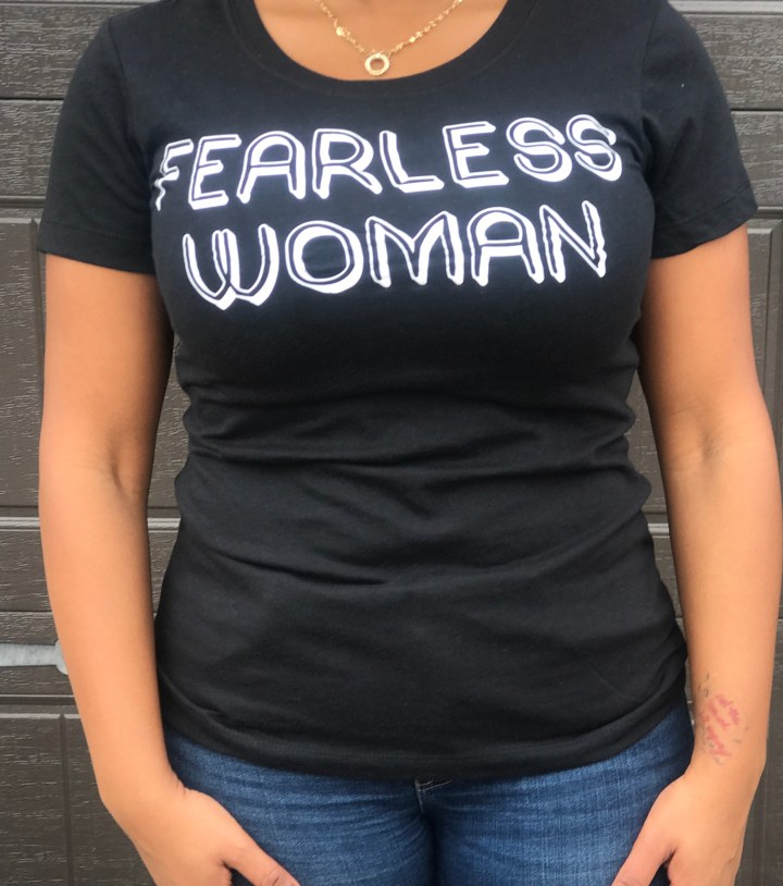 Fearless Woman black t-shirt