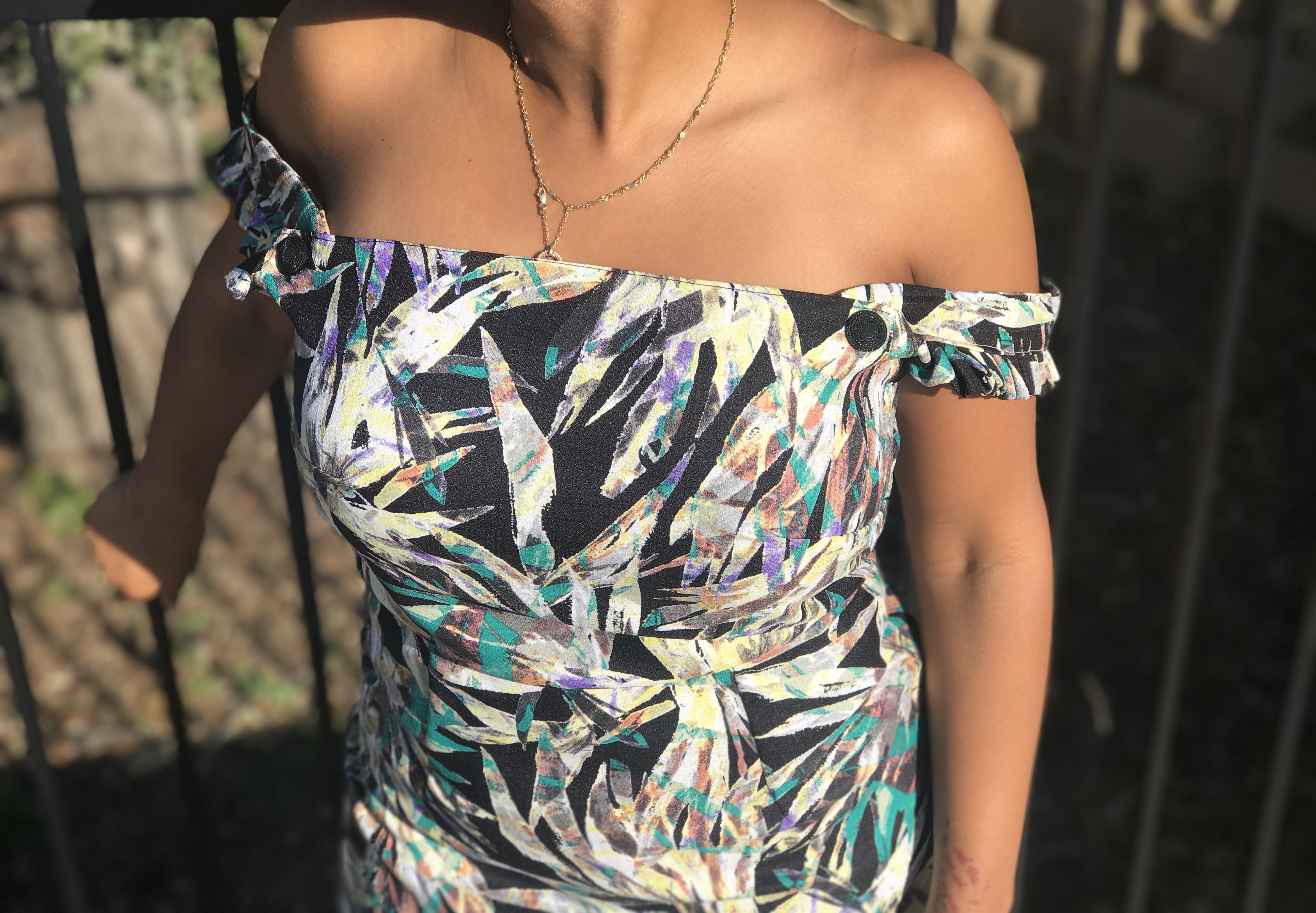 black floral overall handmade dress 