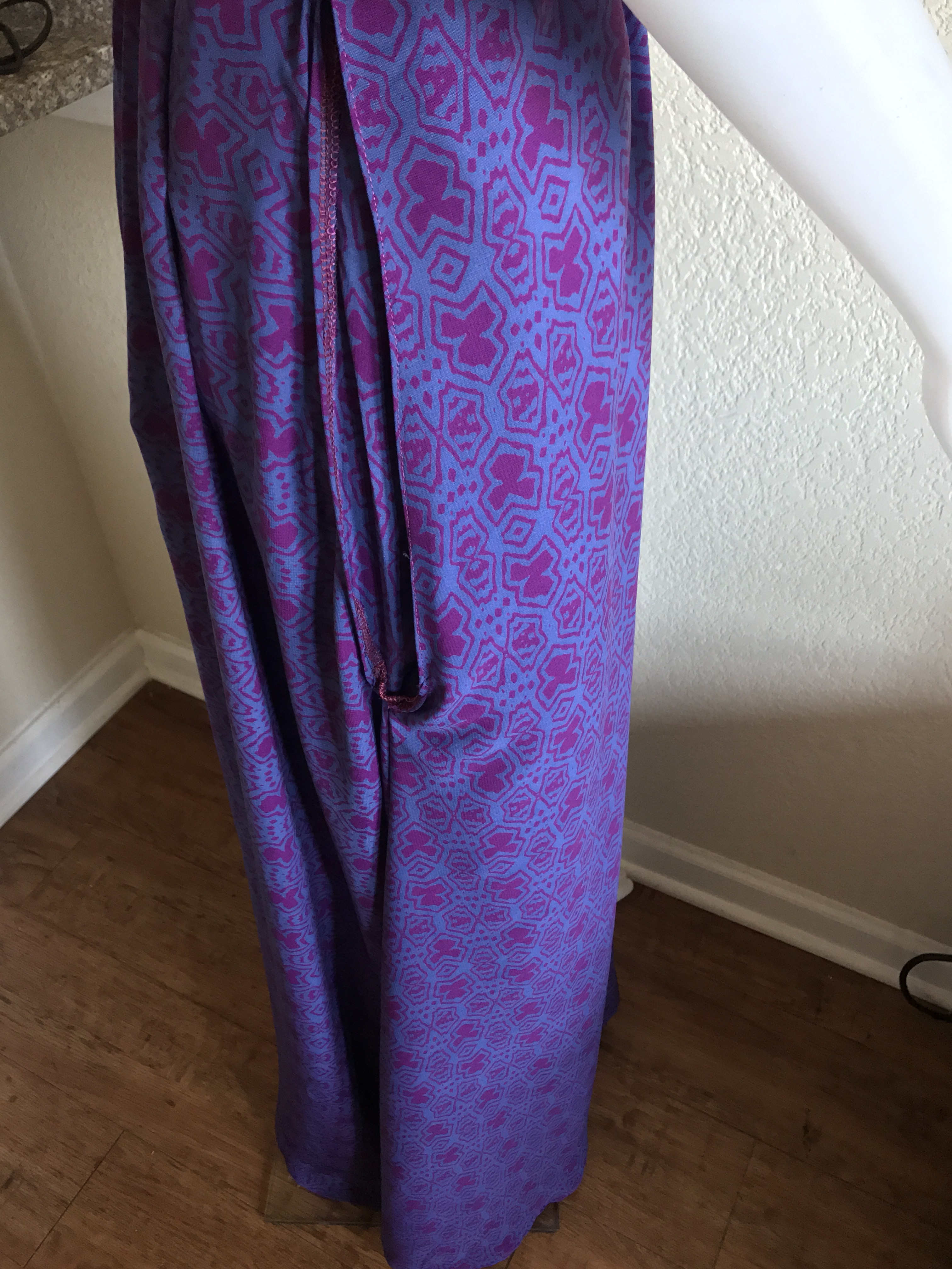 purple and pink dress side pockets 