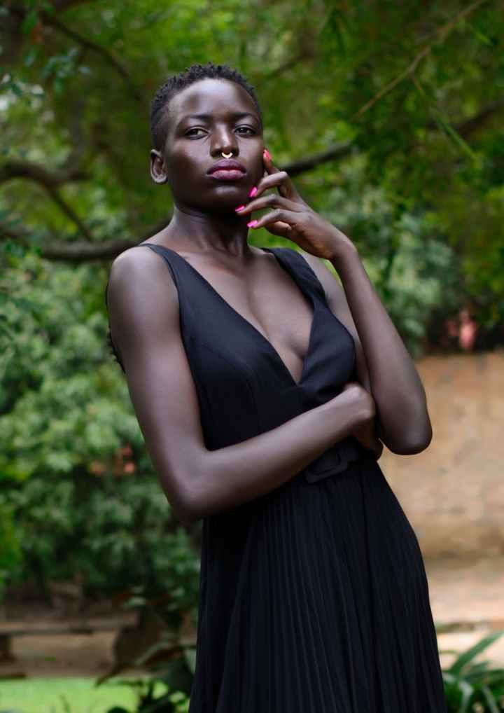 model posing for a photoshoot