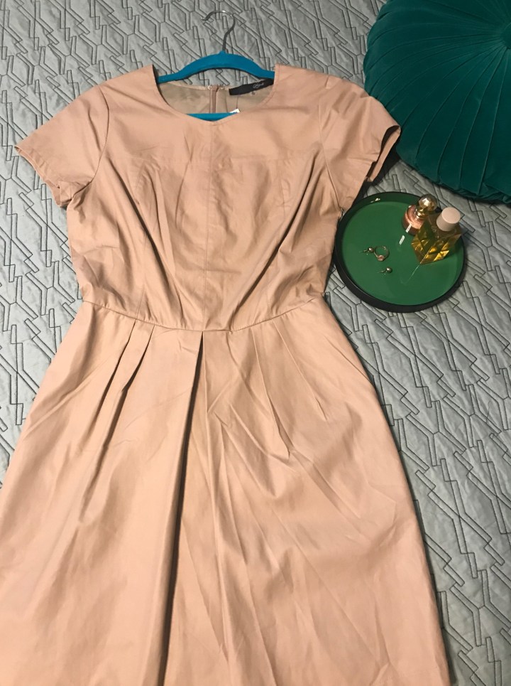 tan leather dress