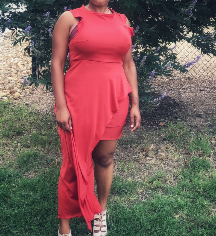 Orange handmade coordinating top and skirt set 