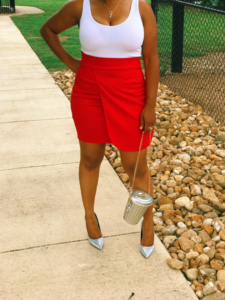red handmade wrap skirt