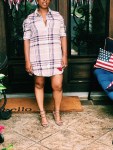 Plaid shirt dress