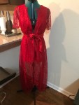 Red handmade women’s dress